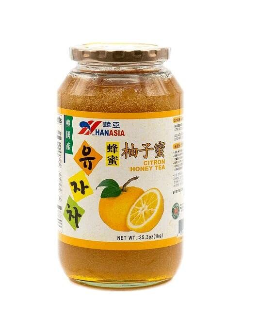 HANASIA Citron Honey Korean Citron Fruit Tea One Glass Jar 35.3 oz. (1 kg)