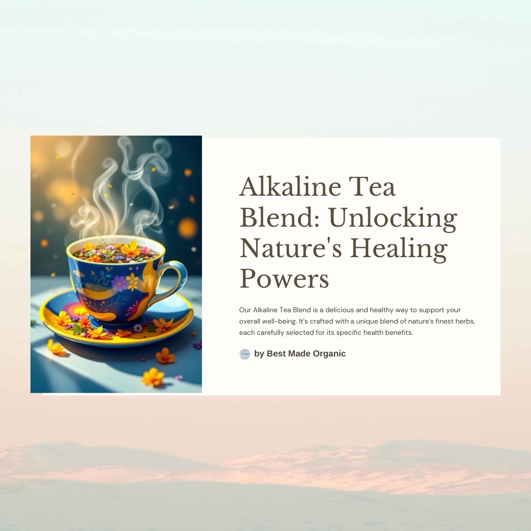 Alkaline Tea Blend – Sea Moss, Dandelion, Hibiscus, Burdock, Elderberry, Soursop
