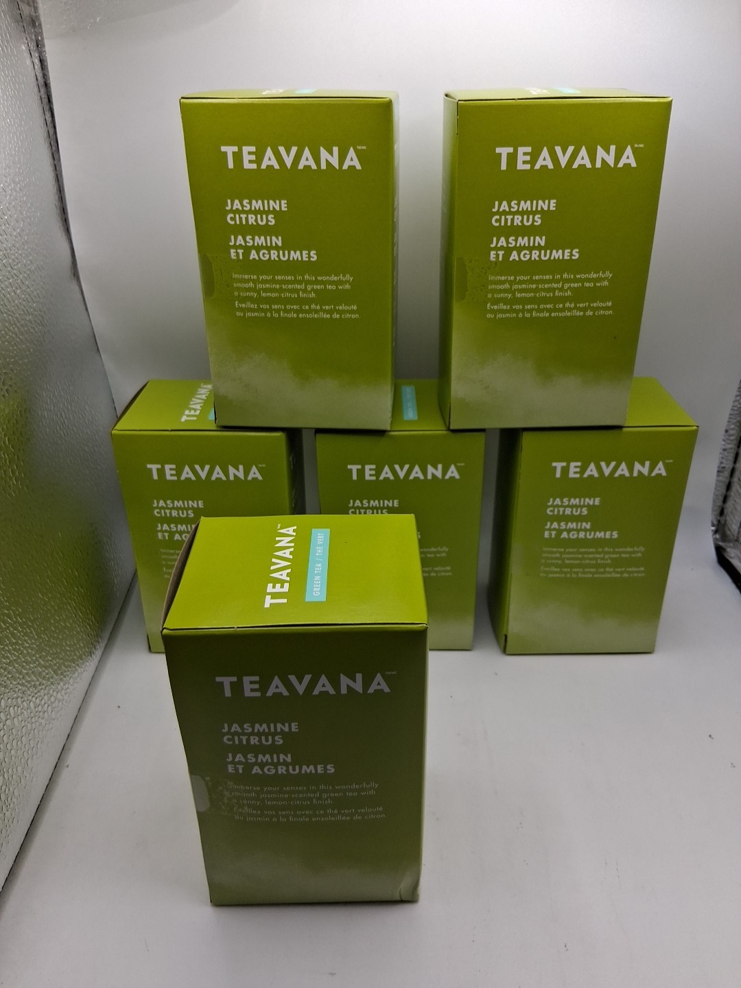 6x Teavana Jasmine Citrus Green Tea 24ct. Filterbags Best Before:11/26/25