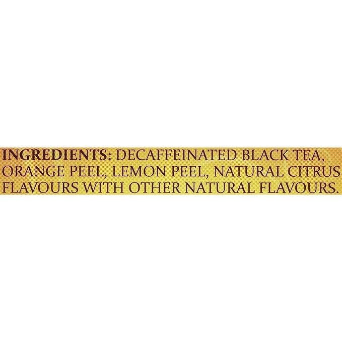 Twinings Decaffeinated Lady Grey Orange Lemon Peel Black Tea 20 Count Pack