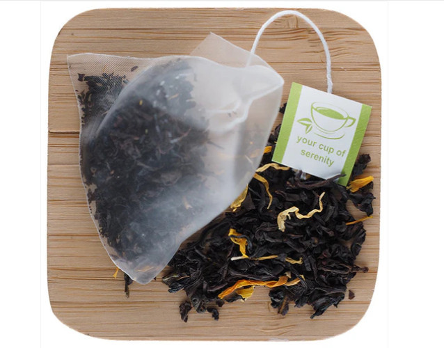 Elmwood Inn Fine Teas, Bourbon Black Tea 14 Pyramid Sachets Tea Bags