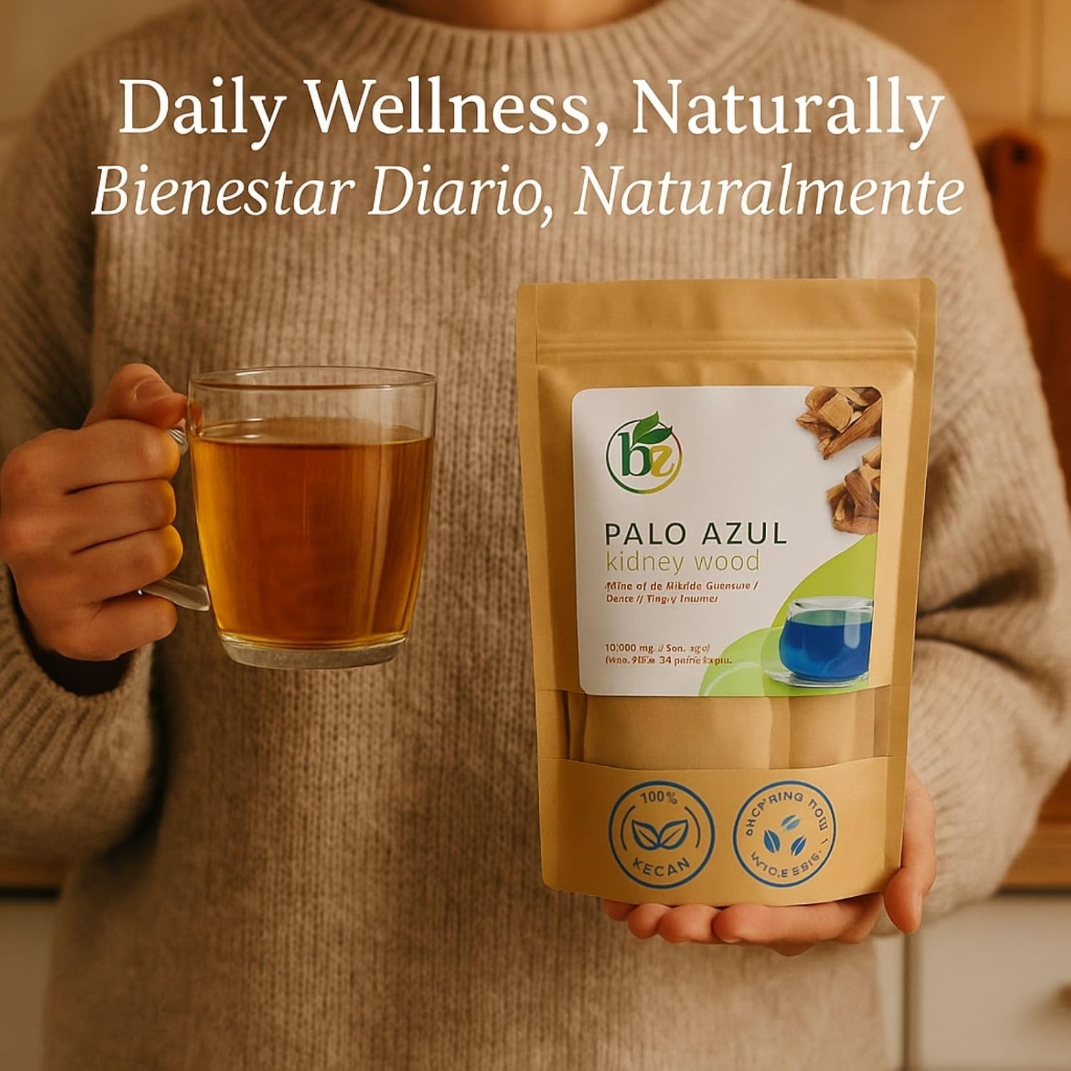Palo Azul Herbal Tea – 24 Tea Bags–Kidneywood Blue Stick Infusion 100% Natural