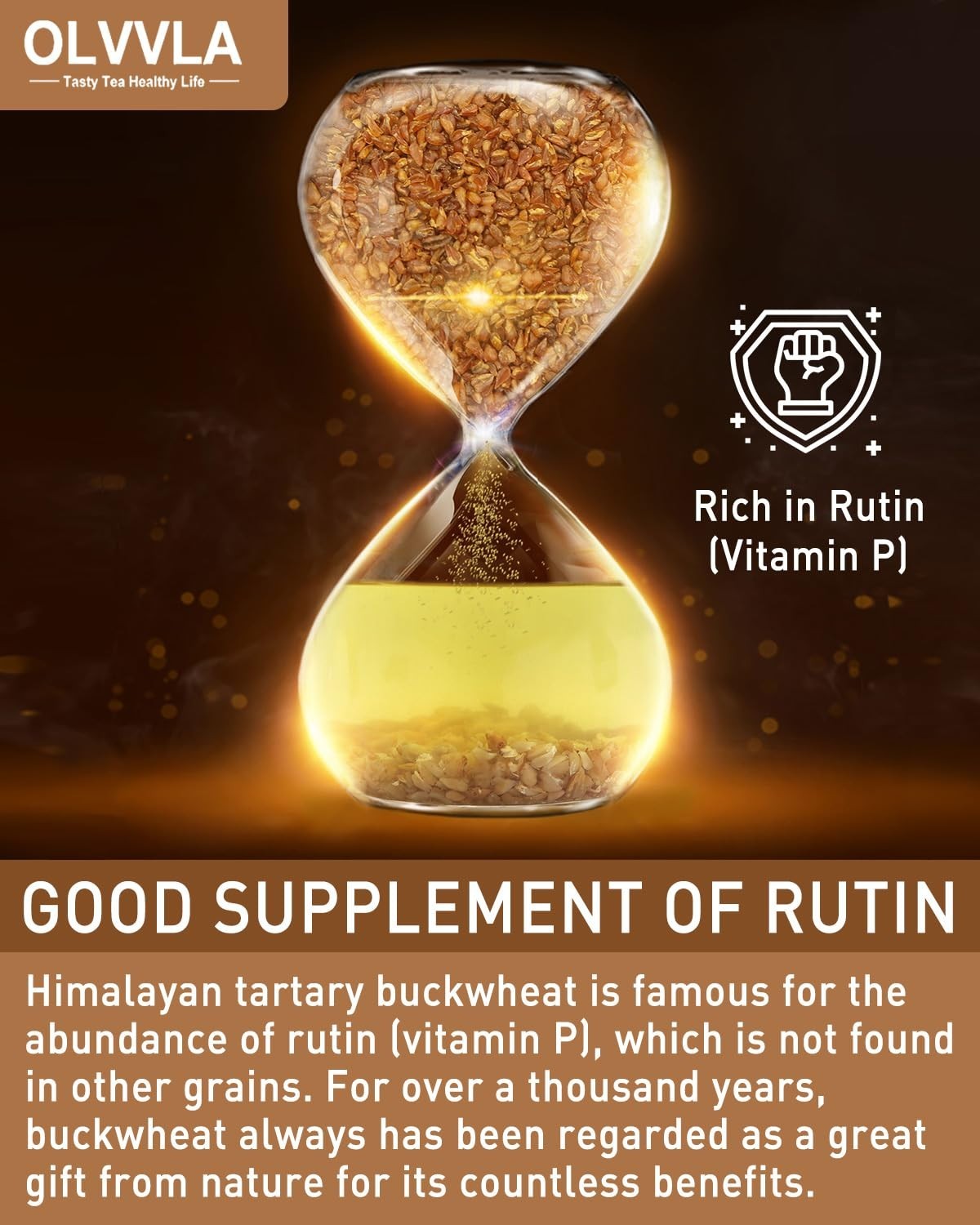 Himalayan Tartary Buckwheat Tea – 8oz, Gluten-Free & Caffeine-Free Delight