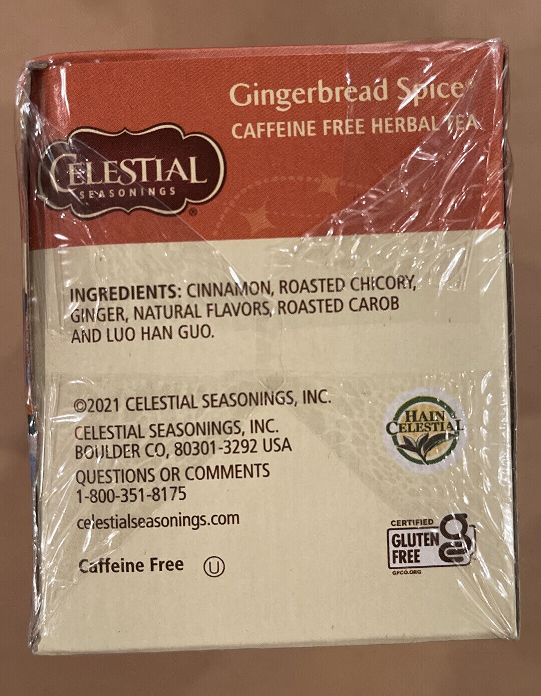Celestial Seasonings Herbal Tea, Gingerbread Spice, 18 Count, see description