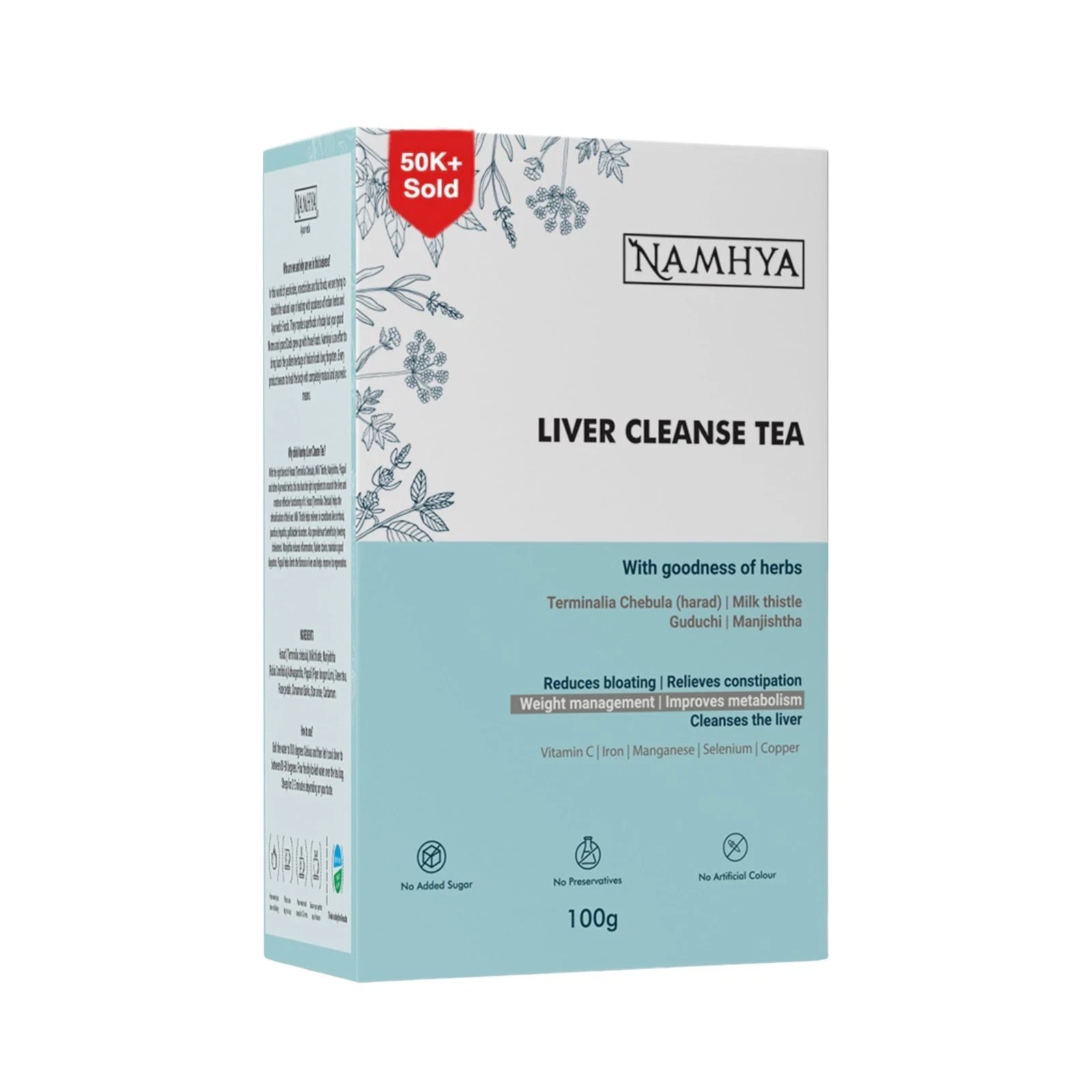 Namhya Liver Cleanse Tea 100g | Ayurvedic Detox Tea for Fatty Liver Care