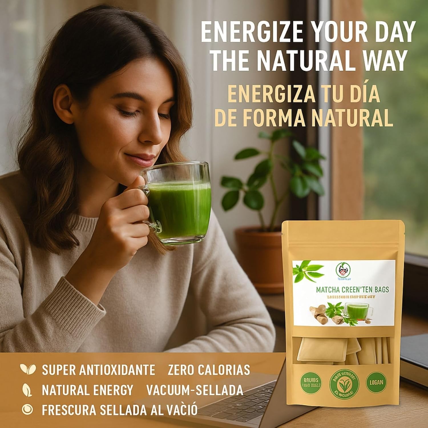 Green Matcha Tea – 50 Tea Bags (2 g Each) Premium Japanese-Style by BexpertsUSA