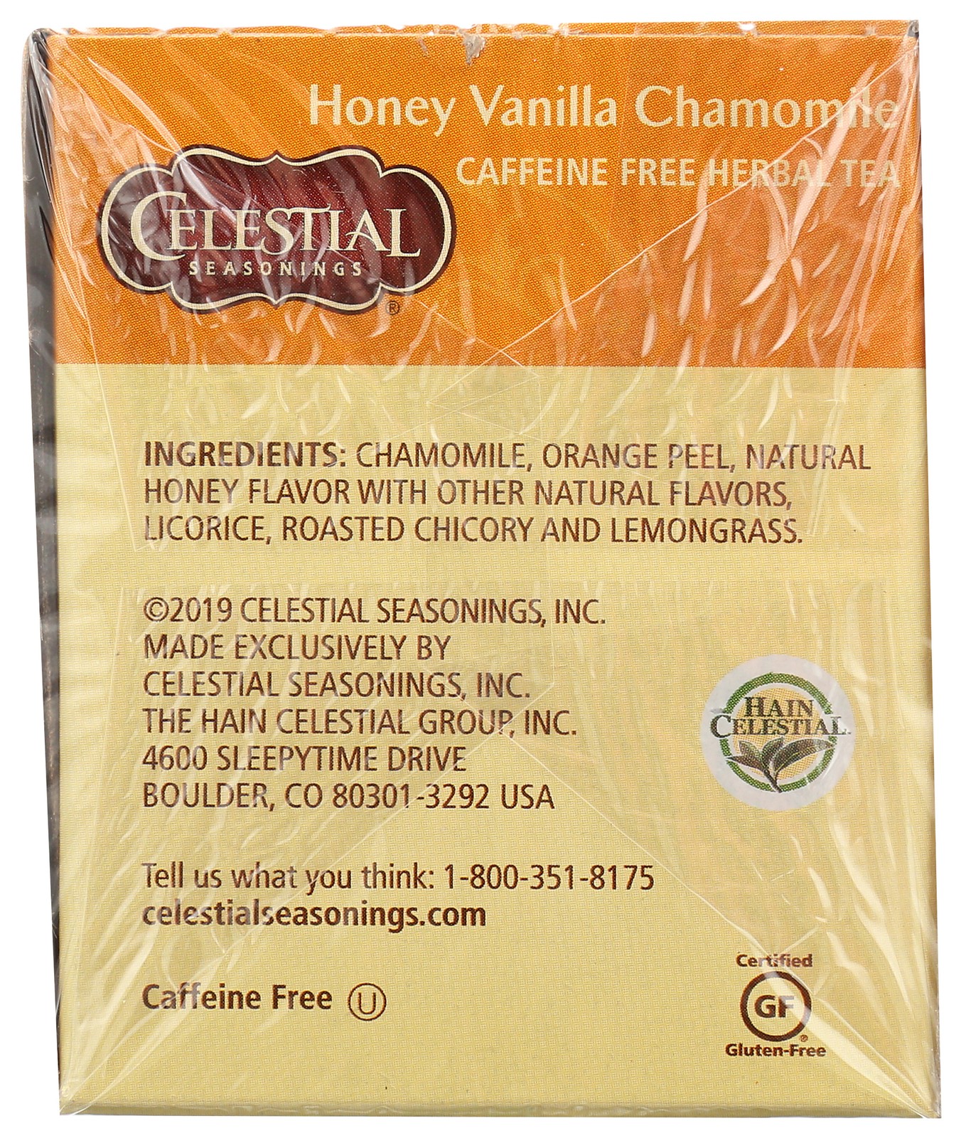 Honey Vanilla Chamomile Herbal Tea By Celestial Seasonings 20 Bags 6 Pack