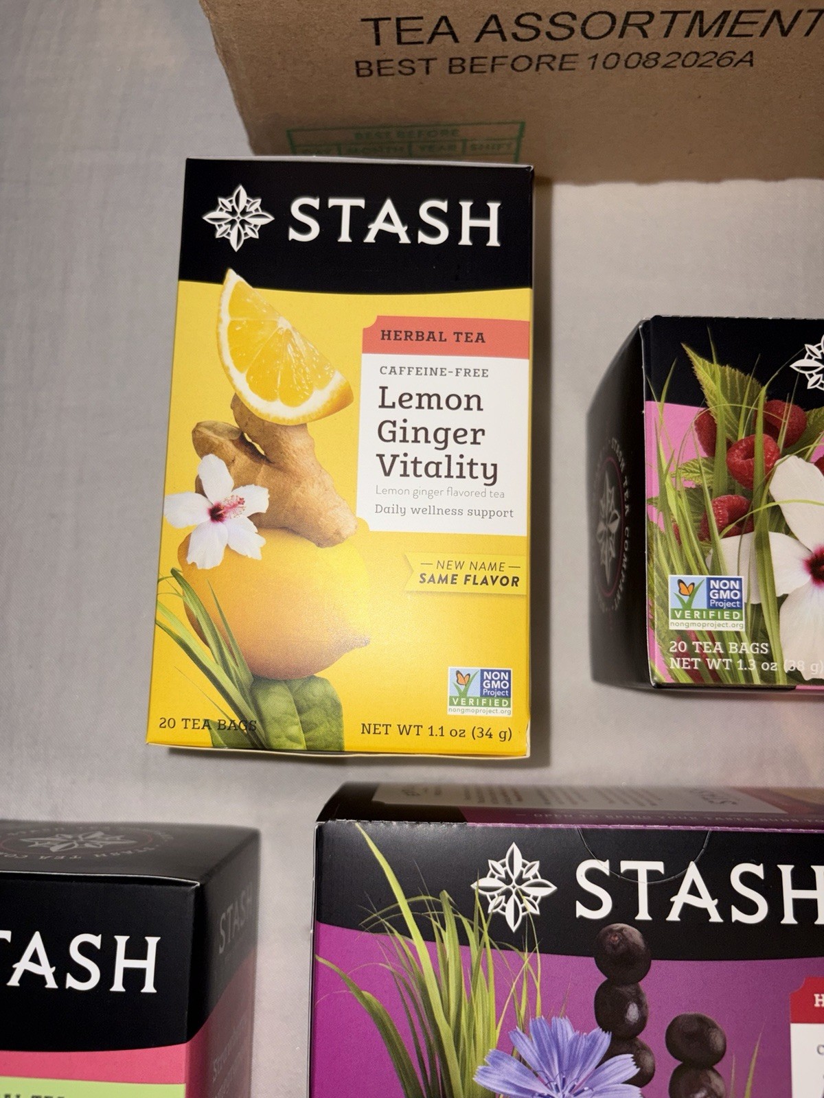 Stash Tea Bags Fruity Herbal Tea Assortment Lot Of 6 Boxes 116 Total Bags 08/26