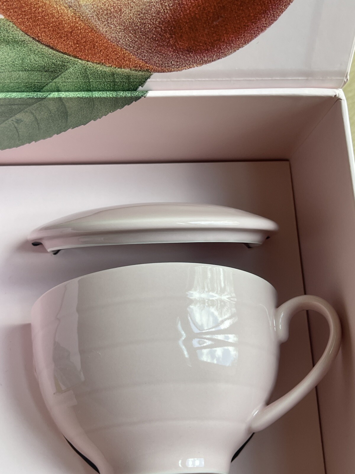 Tea Forte Jardin Gift Set with Pink Cafe Cup Tea Tray and 10 Handcrafted Pyra…