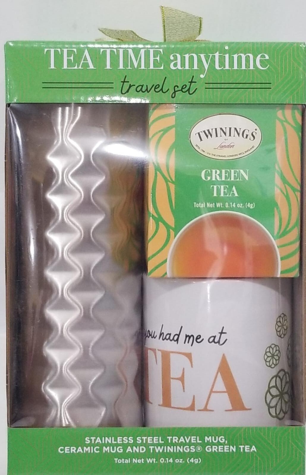 Twinings Tea Time Anytime Travel Set, Green Tea 0.14 oz.