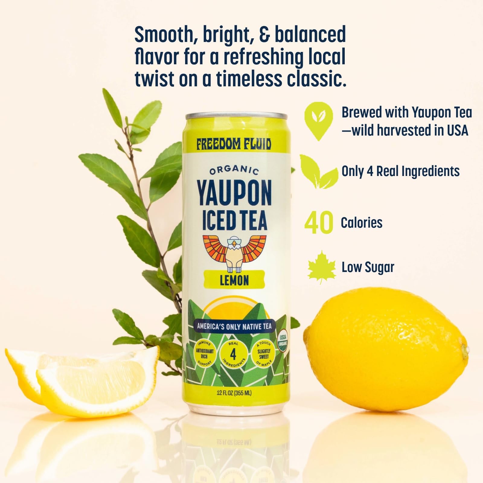 Organic Yaupon Iced Tea – Refreshing Lemon | Perfect Fall Beverage | Lightly …