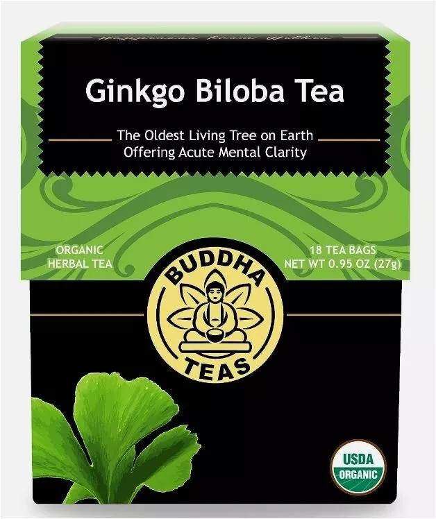 Buddha Teas Organic Ginkgo Biloba Tea – Kosher – Organic – Caffeine Free 18 bags