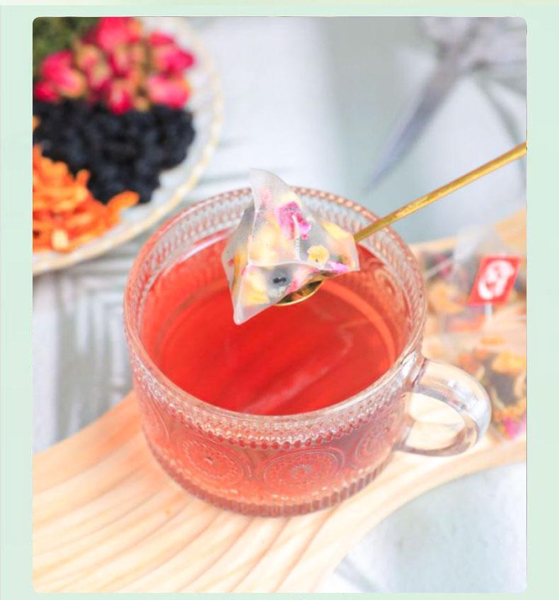 Apple Rose Lotus Leaf Tea with Cassia Seed Mulberry Tea Bags Detox Slimming