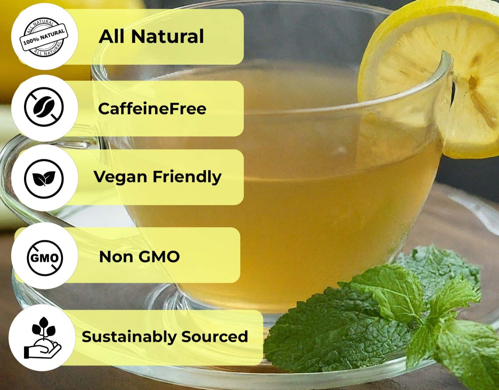 75 Lemongrass Tea Bags, 100% Lemongrass Tea, Detox Tea, Caffeine Free Tea