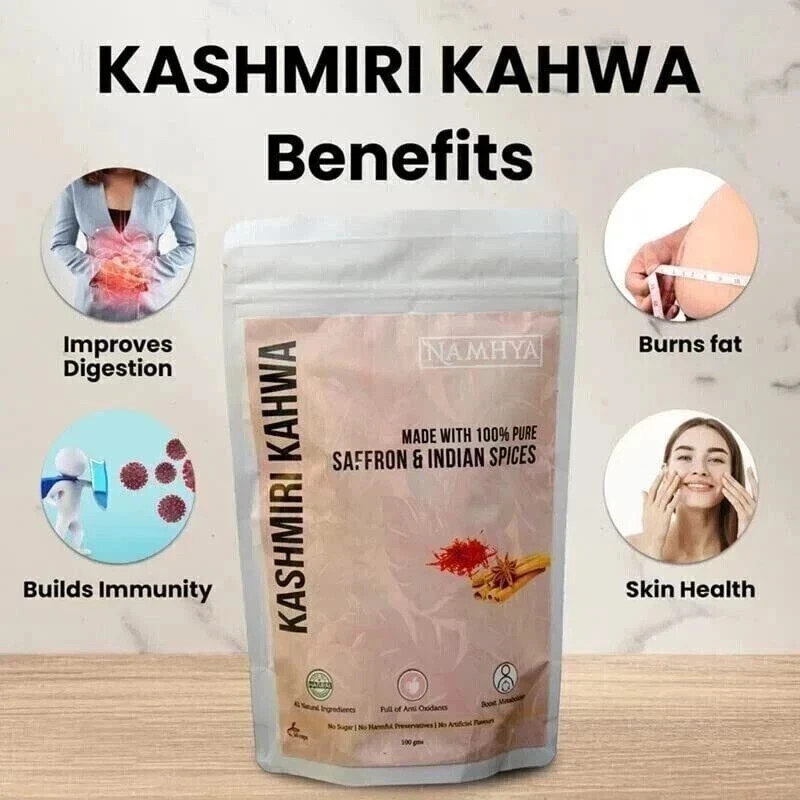 NAMHYA Kashmiri Kahwa Tea 100G Free Shipping World Wide