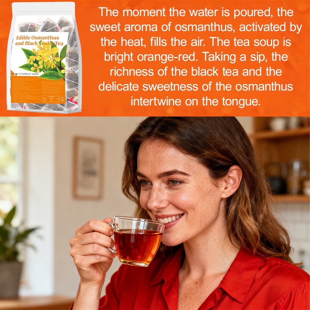 Edible Osmanthus And Black Teaby Tea Light Refreshing Refreshing Cleansing 90 G