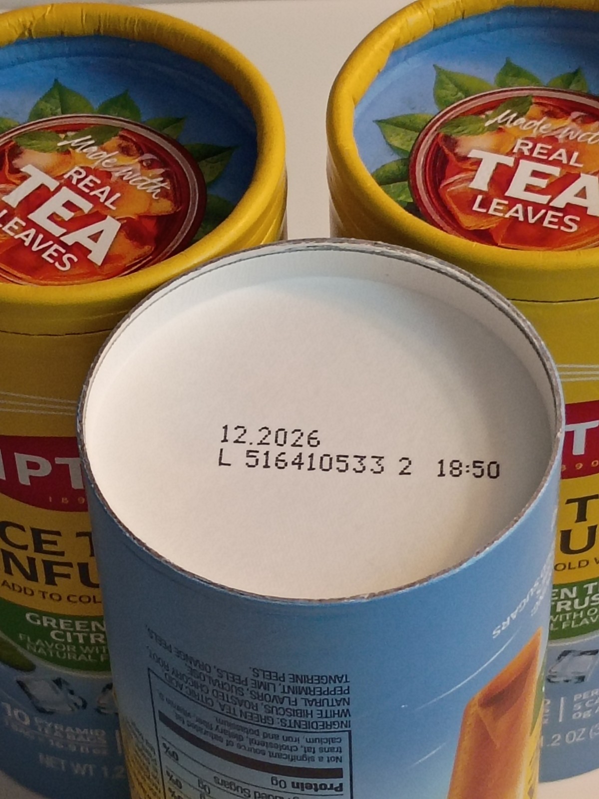 3 Lipton ICE TEA INFUSE Green Tea CITRUS 10 pyramid tea bag per can