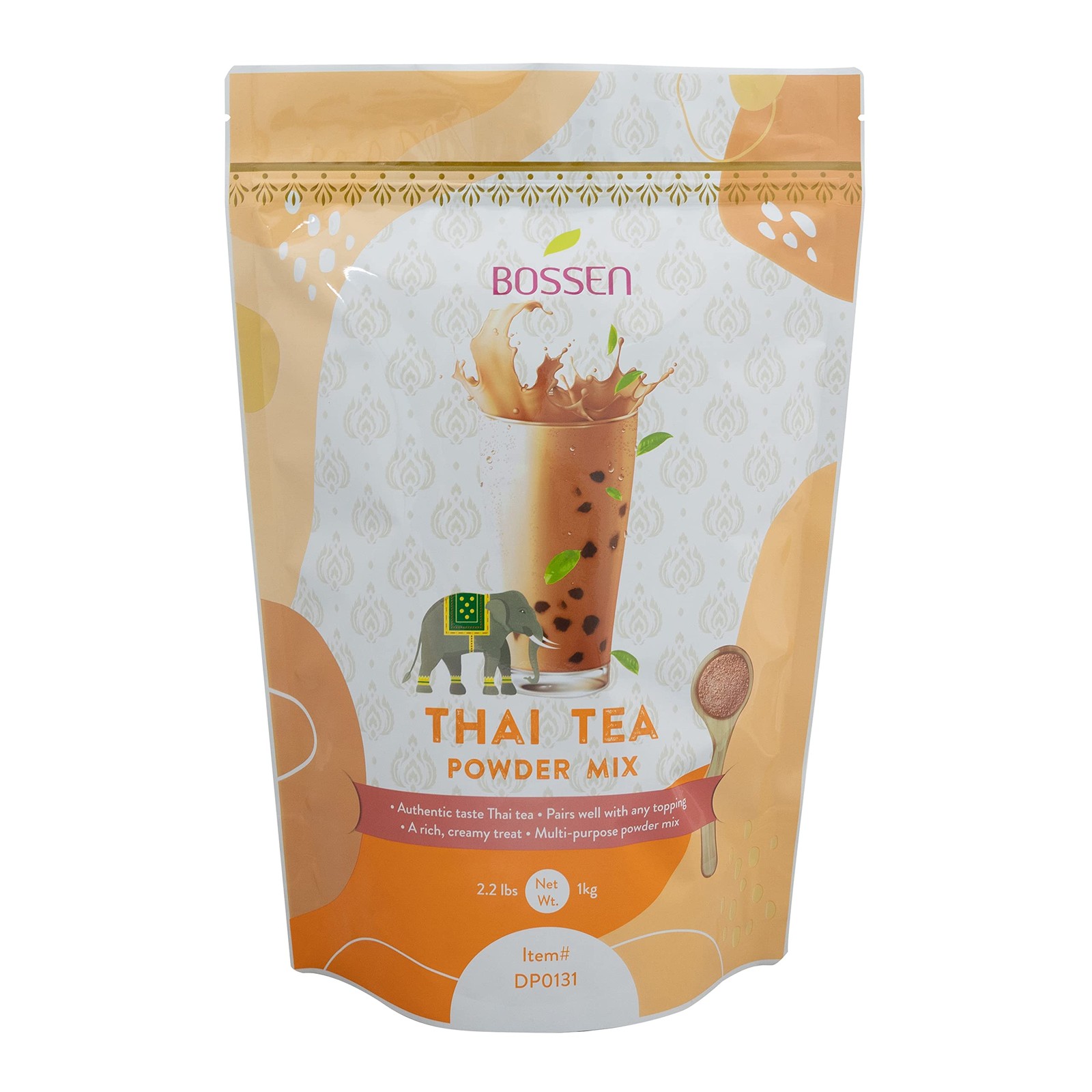 Bossen Thai Tea Powder Mix 2.2 lbs Flavored Drink Concentrate for Bubble Tea