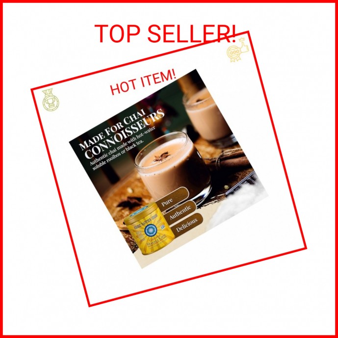 Blue Lotus Chai – Golden Masala Flavor Chai – Makes 100 Cups – 3 Ounce Masala Sp