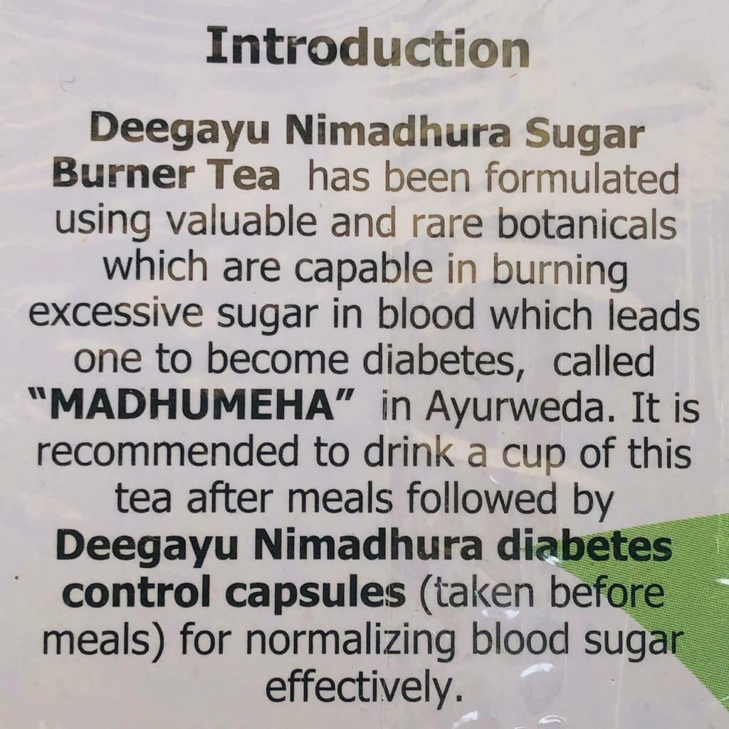 Diabetic Tea For Herbal Reduce Blood Sugar Level Burner Energy 8 Herbs Ayurvedic