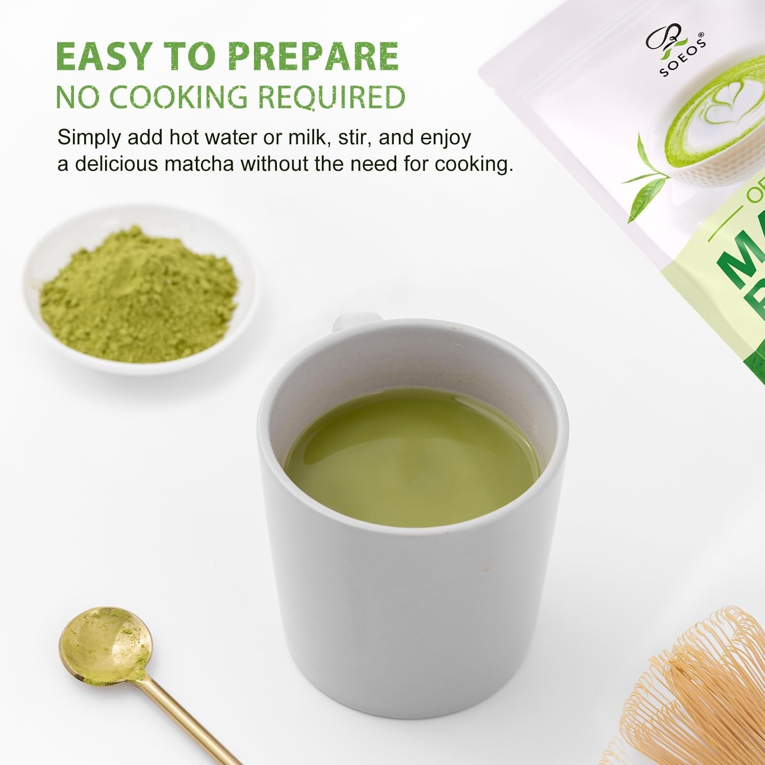 Organic Matcha Powder, Matcha Green Tea Powder, 2 oz 57g, AntioxidantRich Mat…
