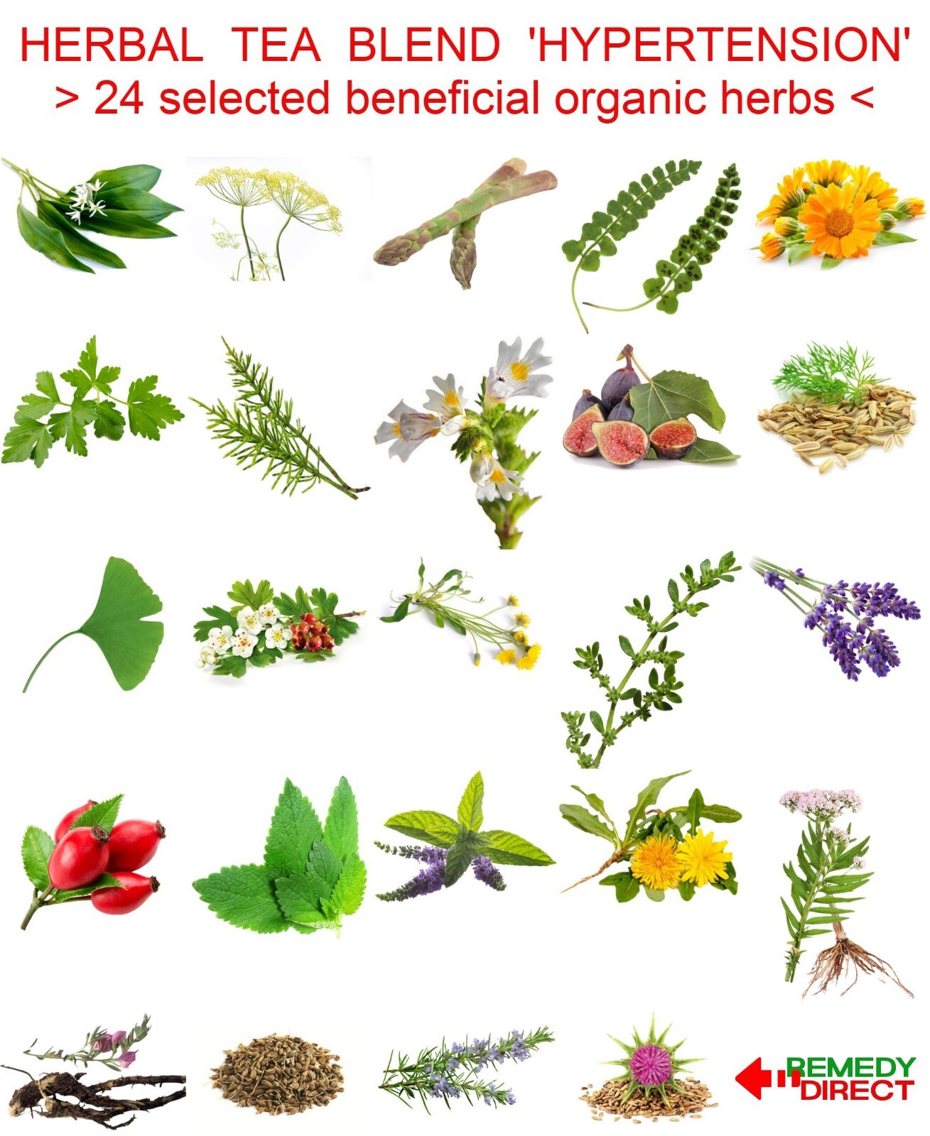Best HYPERTENSION TEA – A Tea good for Hypersension 24 organic Herbs Tea Blend