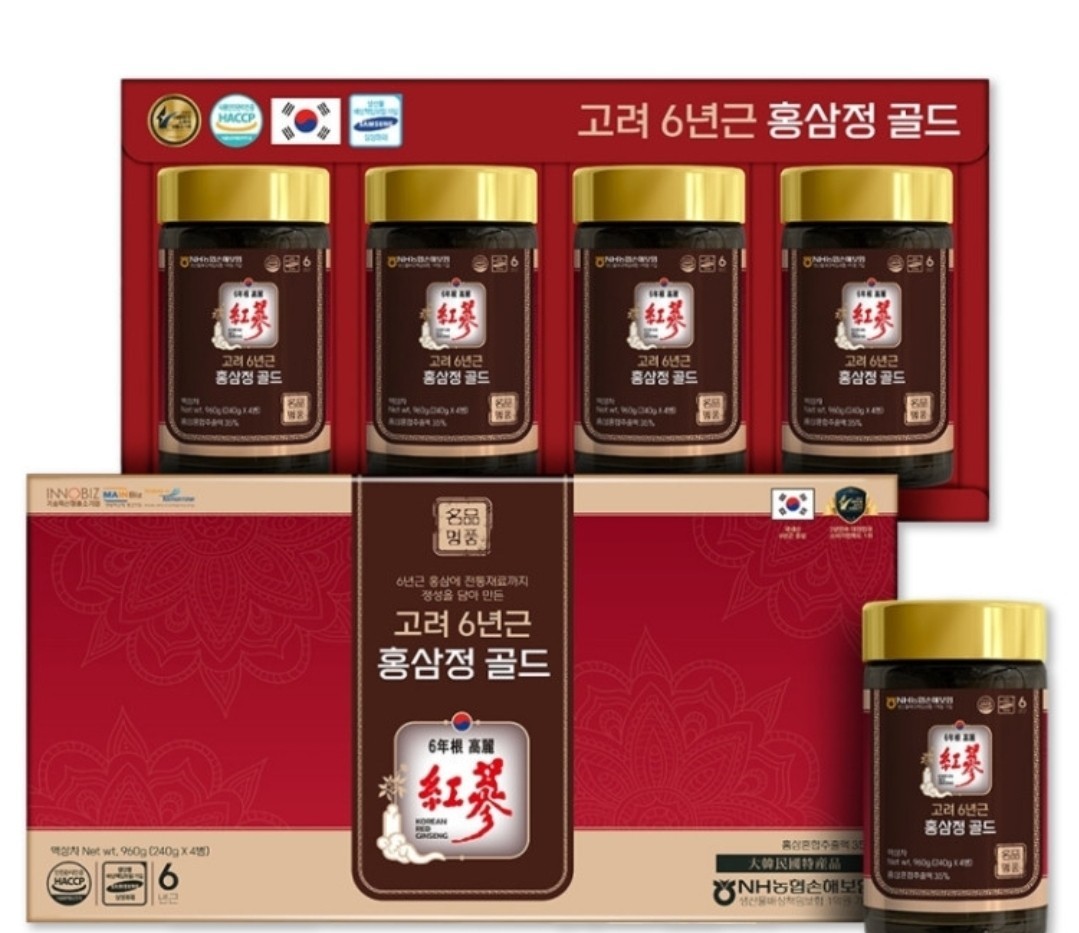 [TheJonHealth] Honeyed Korean 6 Years Red Ginseng Extract 240g*4p (33.86 oz)