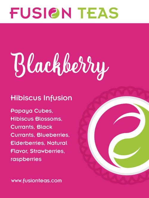 Blackberry Hibiscus Fruit Tea – Herbal Loose Leaf Tisane – Fusion Teas