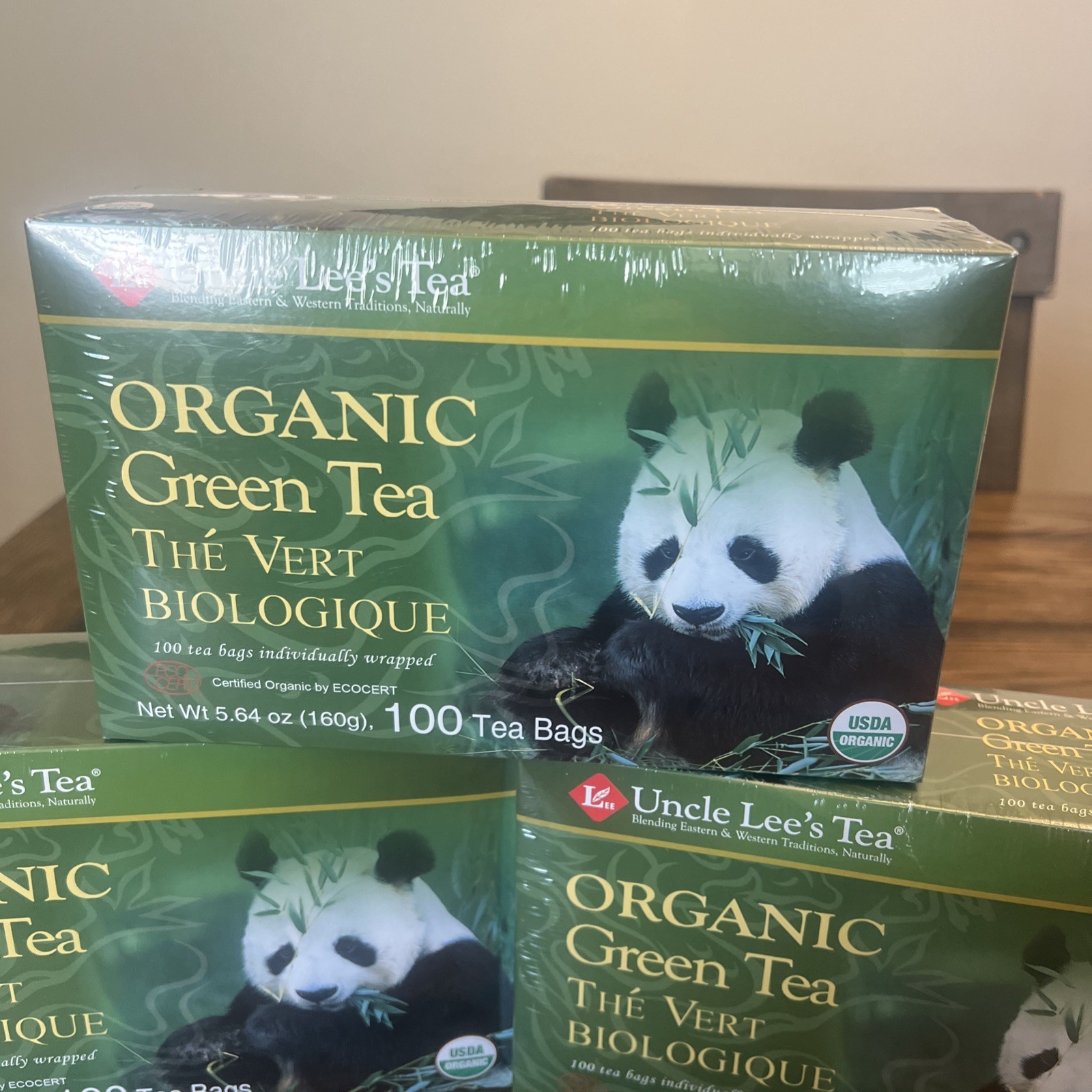 3-Uncle Lee’s Tea Organic Green Tea 100 Bags Each -Lot Of 3 Boxes Exp 6/2029
