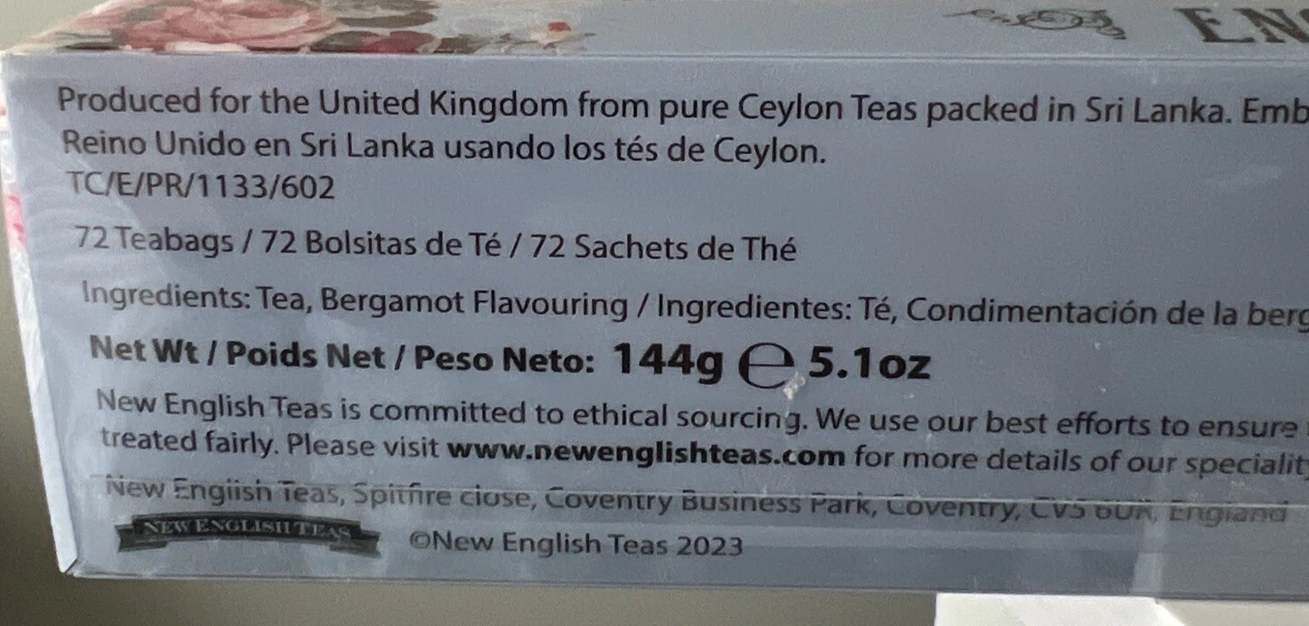 NEW English Fine Tea Gift Set, 6 Tins, 72 Teabags, BB 07/2026 EARLY CHRISTMAS