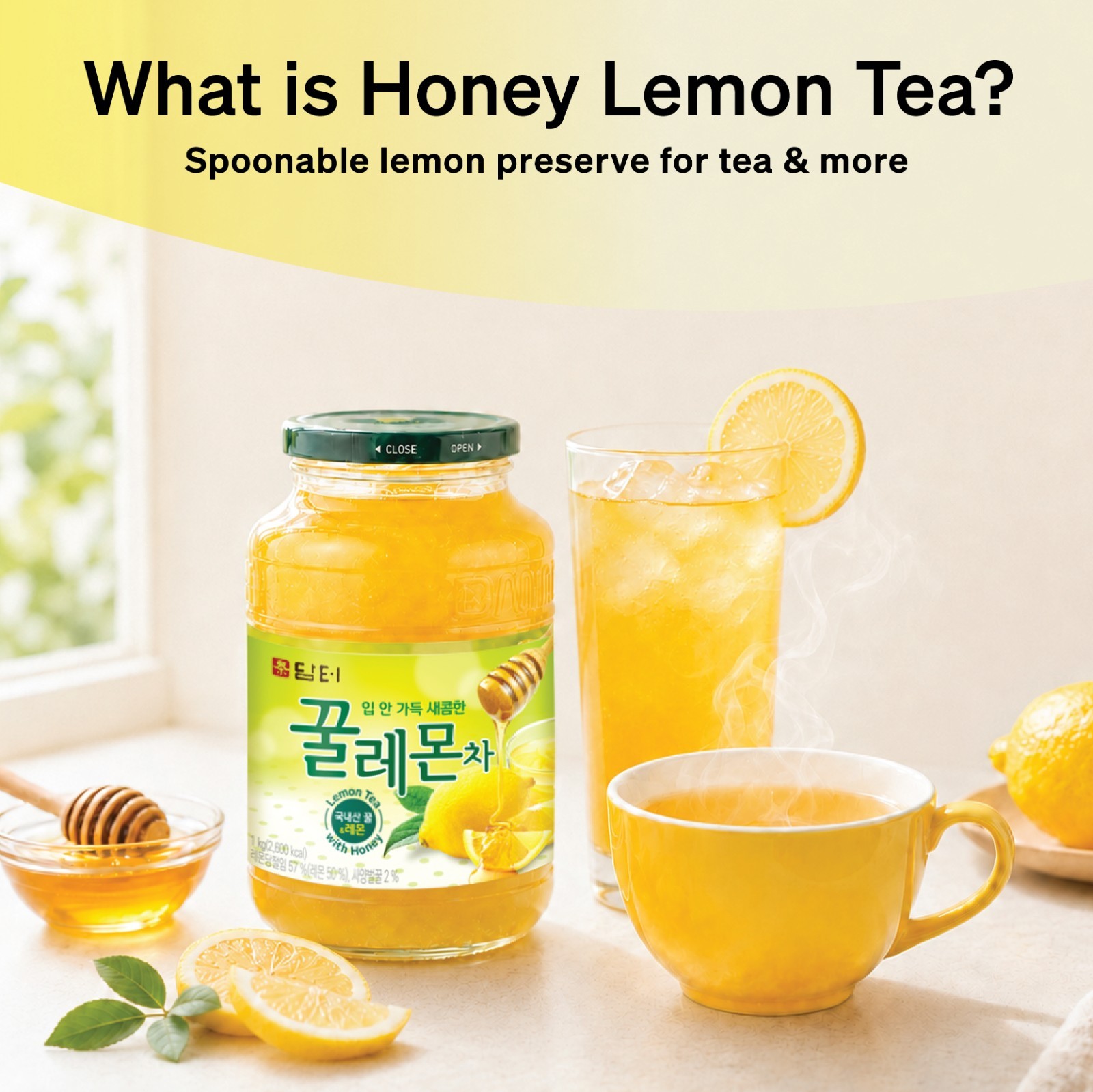 Damtuh Korean Honey Lemon Tea 1kg 꿀레몬차 레몬청