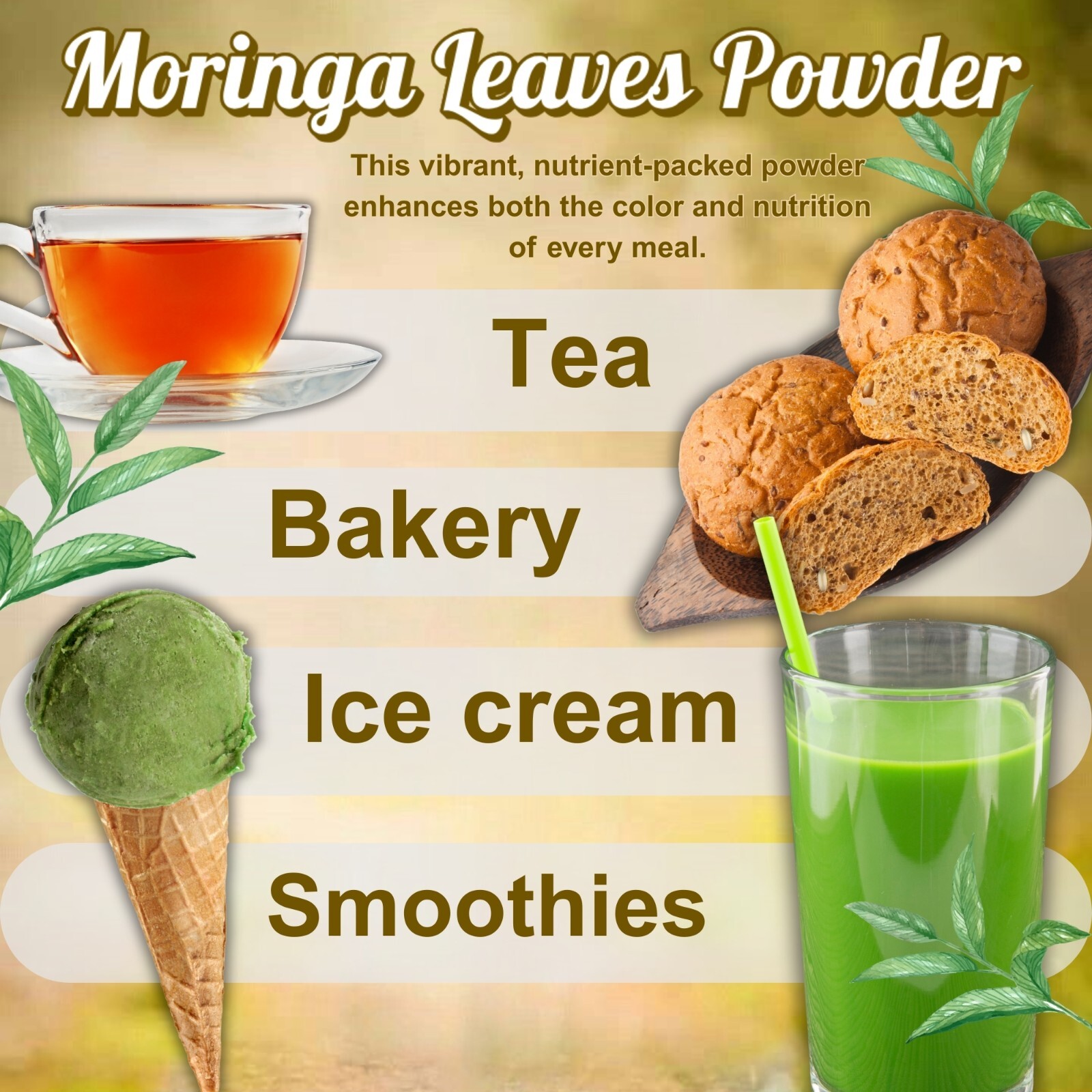 Moringa 100% Natural Moringa Leaf Powder – Healthy Skin & Overall Vitality -Peru