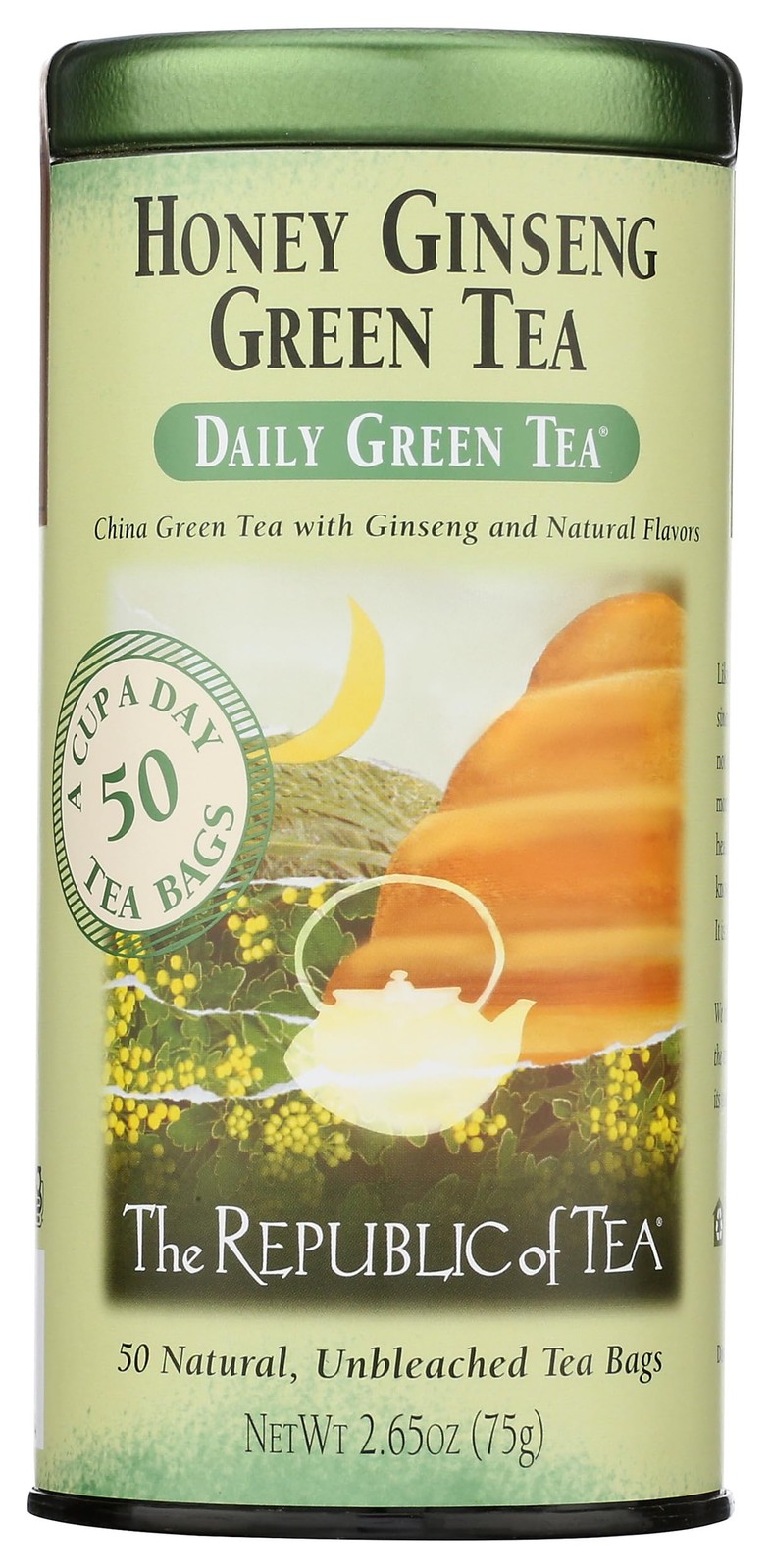 The Republic of Tea – Honey Ginseng Green Tea, 50 50 Count (Pack 1)