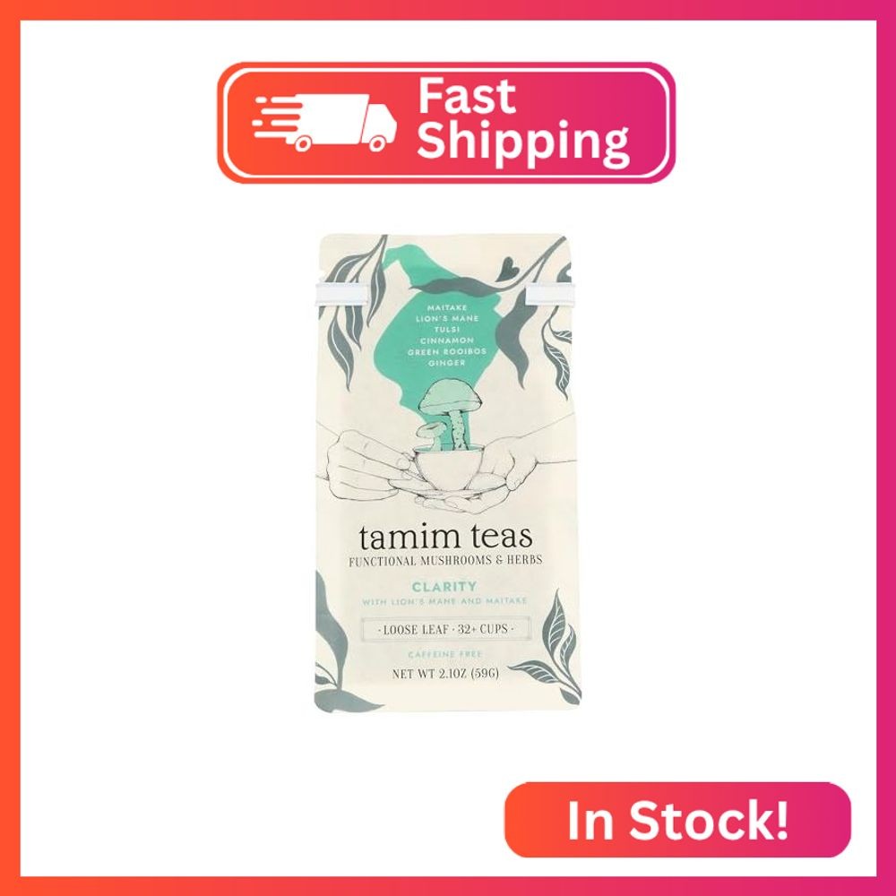 Lion’s Mane and Maitake Mushroom Tea | TAMIM TEAS Clarity | Organic Mushroom Ble
