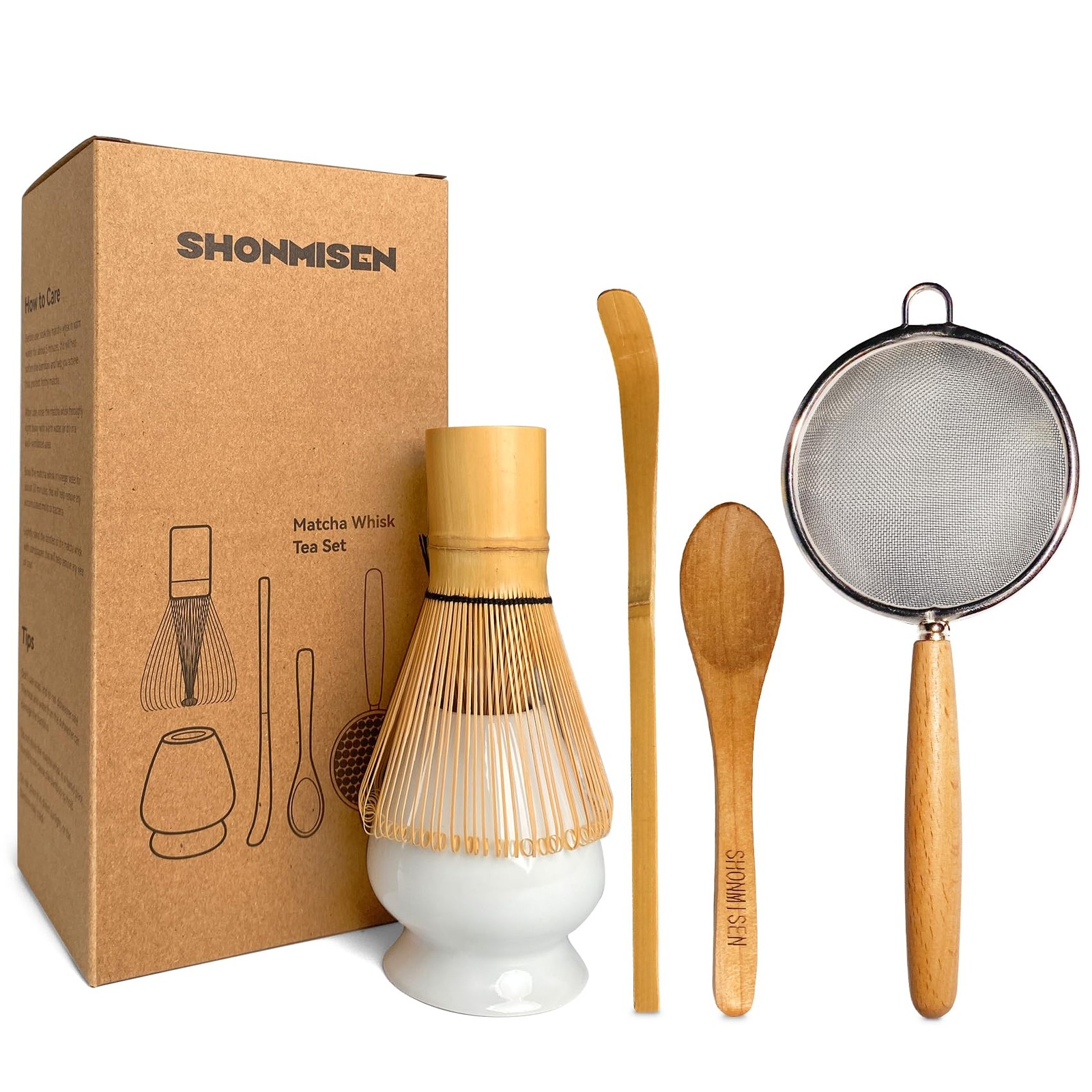 Bamboo Matcha Whisk Set – Matcha Whisk Traditional Scoop Tea Spoon