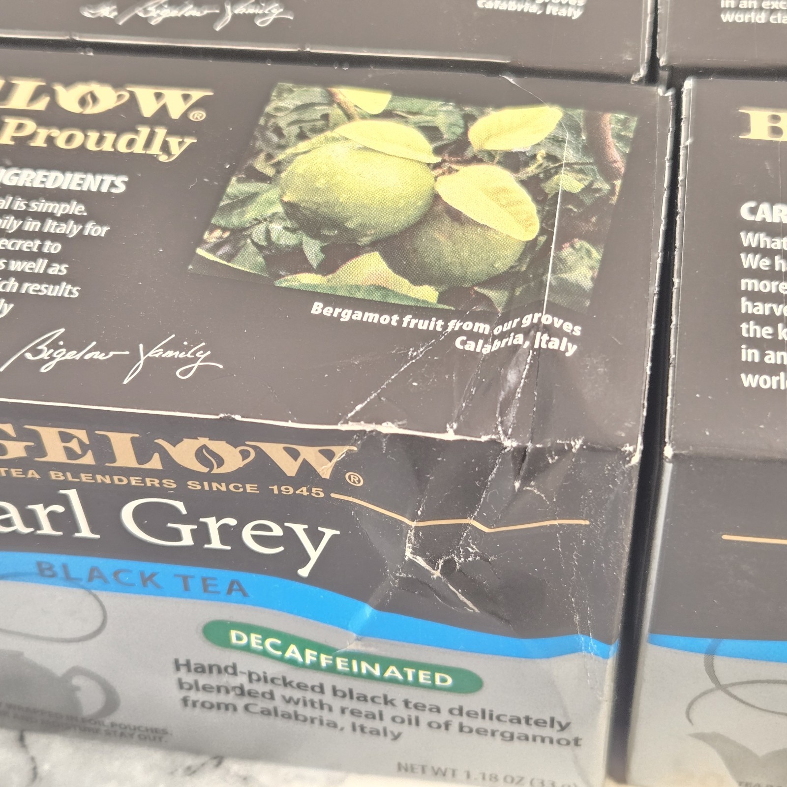 (LOT OF 11 BOXES) Bigelow Earl Grey Decaffeinated Black Tea (220 Tea Bags Total)