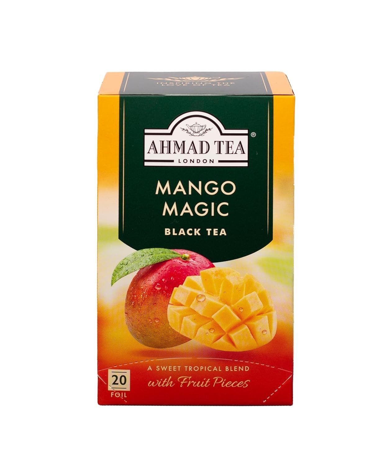 Mango Magic Black Tea – 20 Count Tea Bags for Refreshing Moments