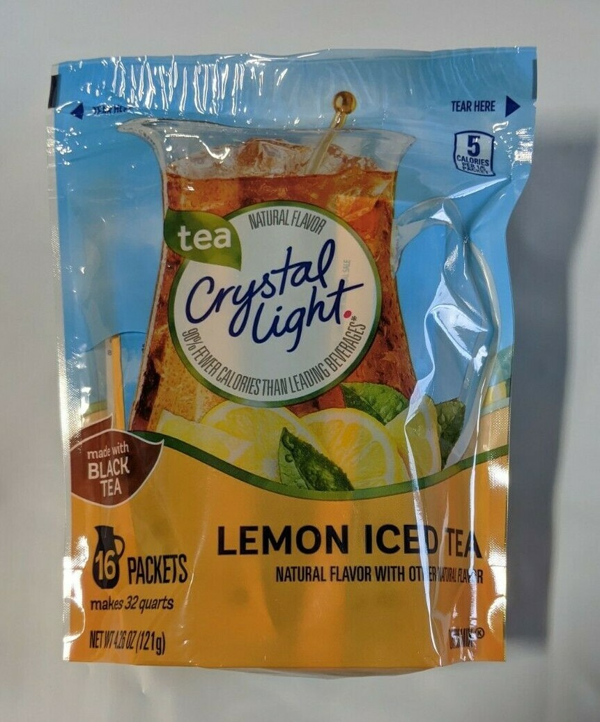 Crystal Light LEMON Iced Tea Drink mix – 2 quart Pitcher Packs – makes 32 qts