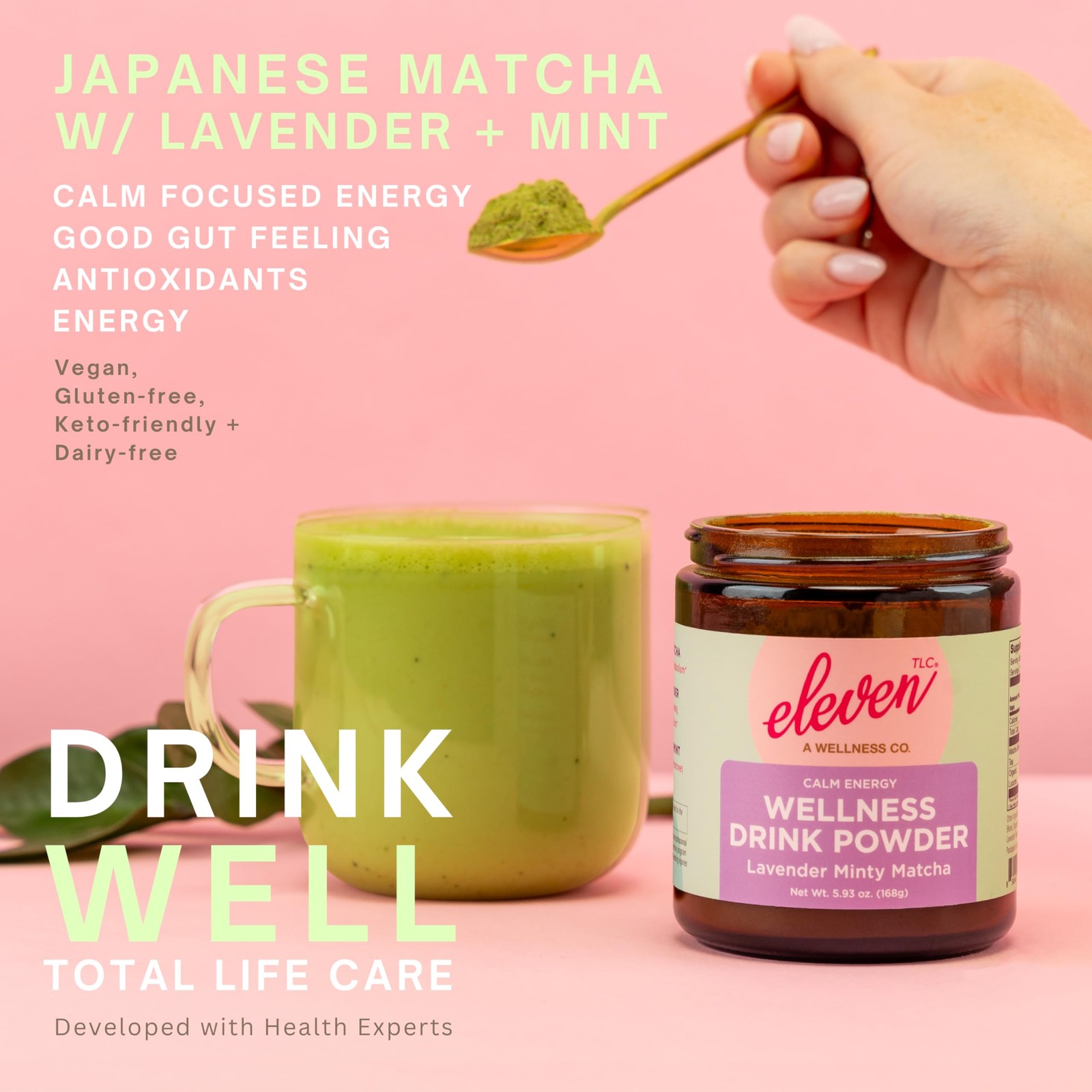 Eleven TLC Mint Lavender Matcha Powder – Ceremonial Grade Japanese Green Tea …