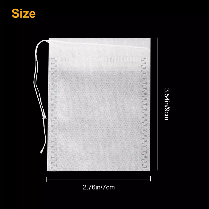 400× isposable Tea Filter Bags Empty Cotton Drawstring Tea Infuser for Loose Tea