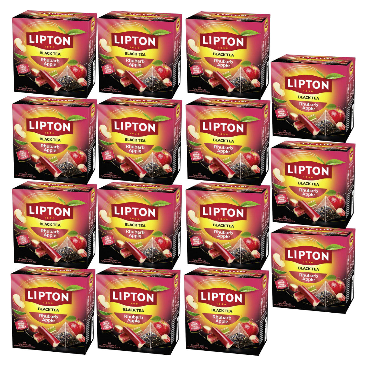 Lipton Rhubarb Apple Black Tea 20 Pyramid Bags Choose 1 2 5 10 15 Packs