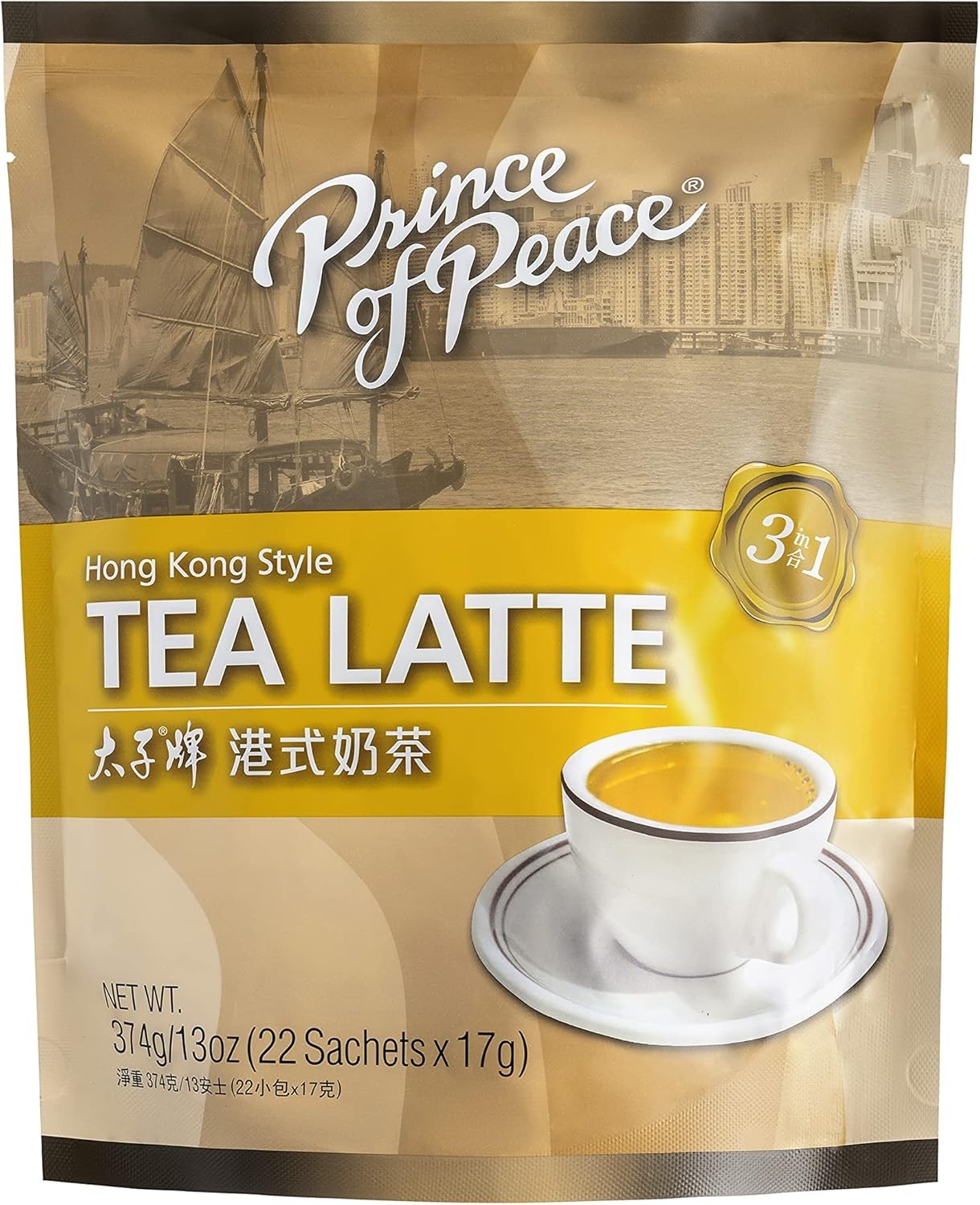 Prince of Peace® 3 in 1 Hong Kong Style Tea Latte (22 Sachets)