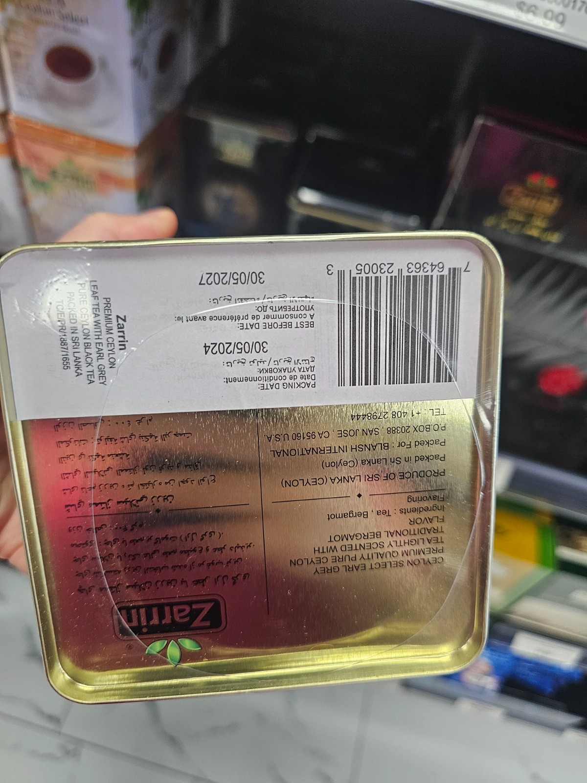 Zarrin – Premium Ceylon Black Tea with Earl Grey, 400g 14.1 Ounce (Pack of 1)