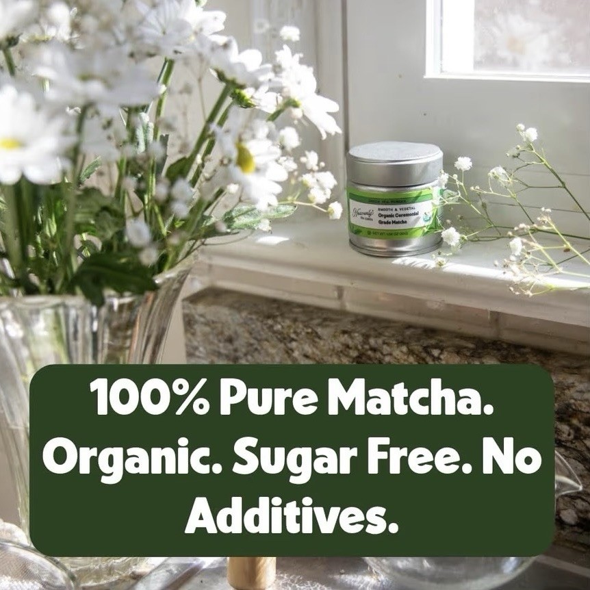 Heavenly Tea Leaves Organic Ceremonial Grade Matcha, BULK 4.41oz/125g, SEALED