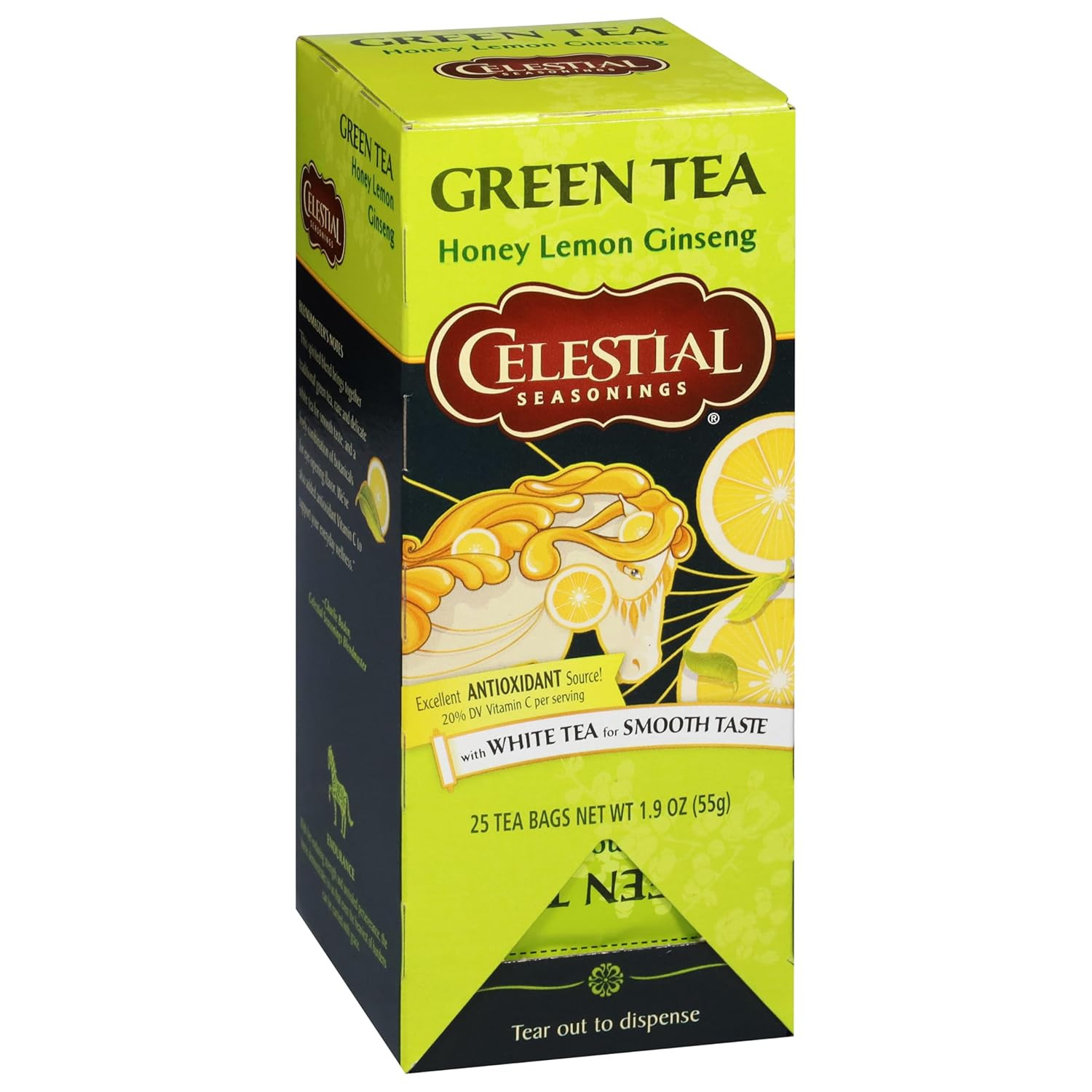 Honey Lemon Ginseng Green Tea 25 Tea Bags