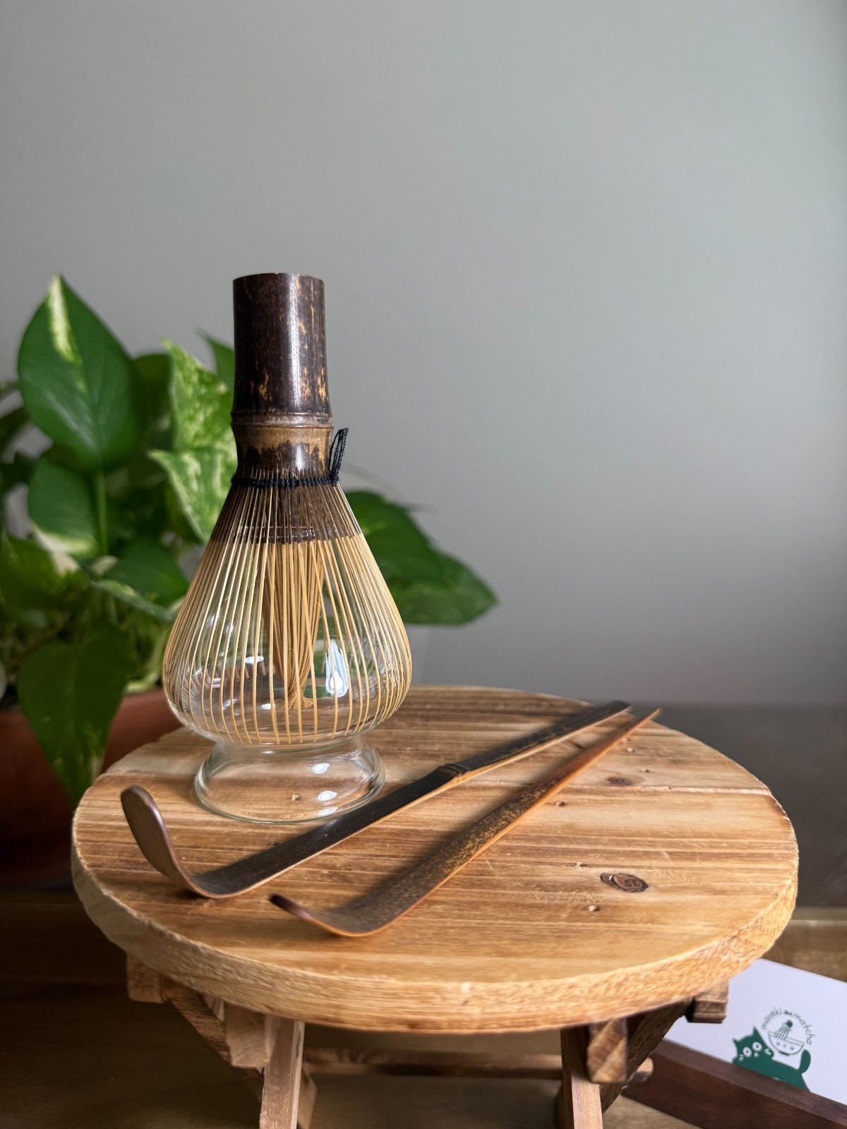US SELLER – Shin Chashaku | Handcrafted Brown Bamboo Matcha Tea Scoop
