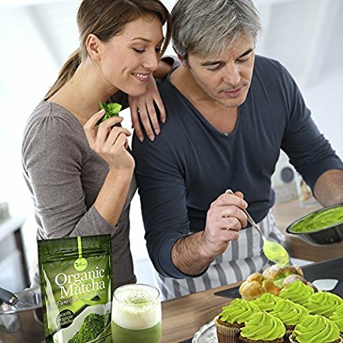 Organic Matcha Green Tea Powder for Latte Unsweetened Culinary Grade 4 Pack