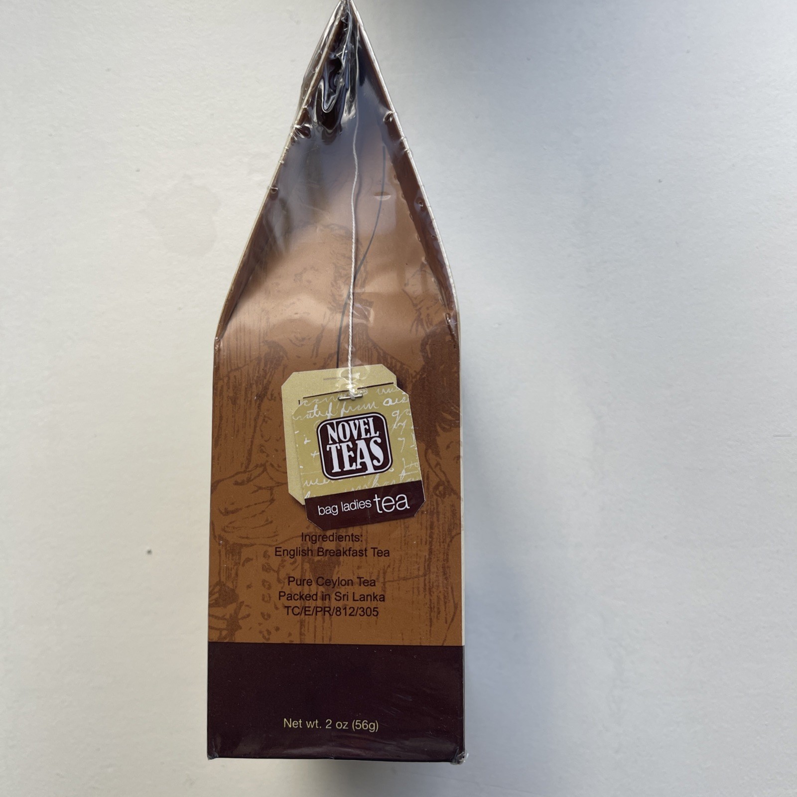 sealed Novel Teas contains 25 teabags individually tagged with literary quotes