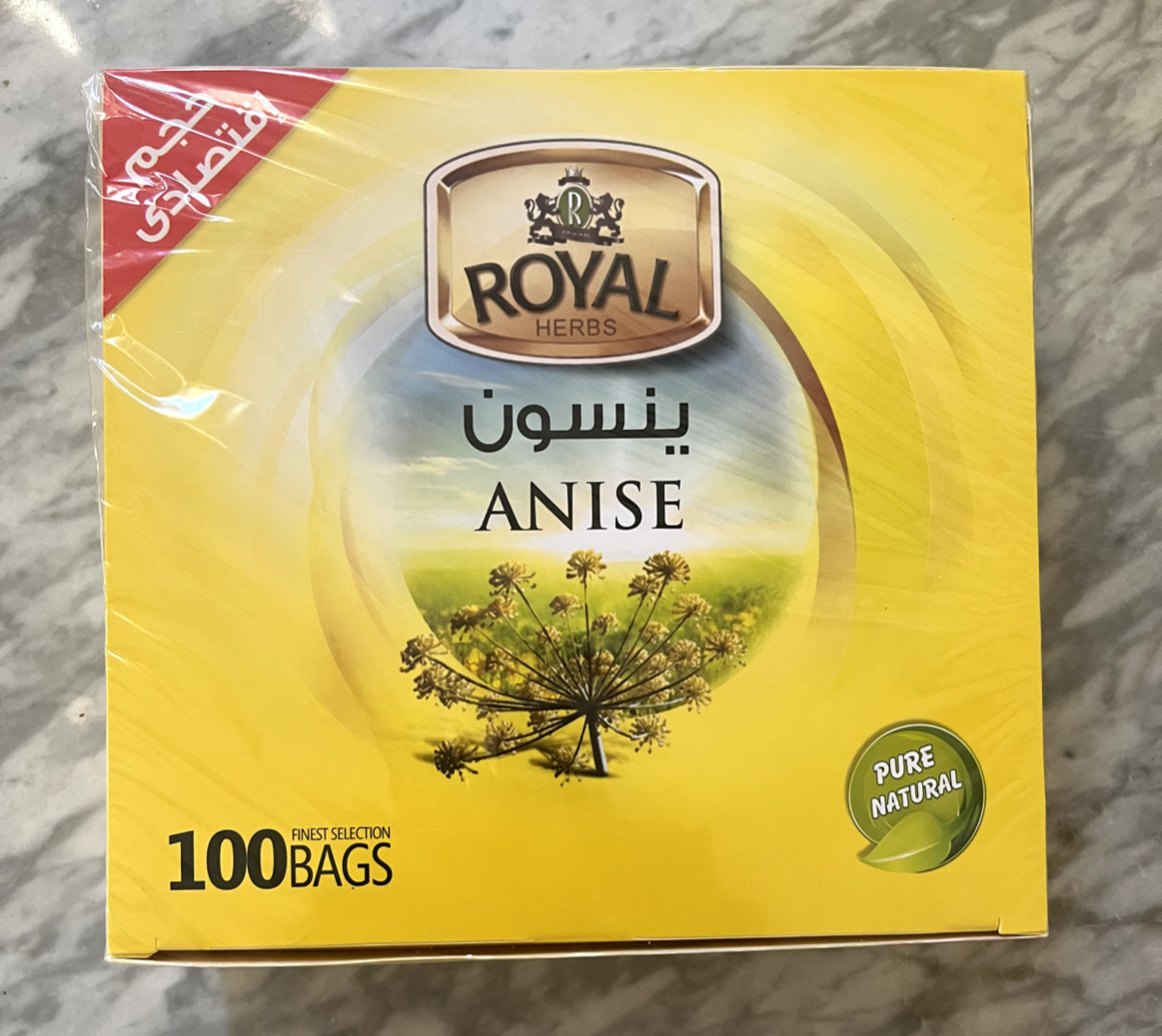 Royal anise herbal teabags 100 ct box Natural Immunity Booster Soothing