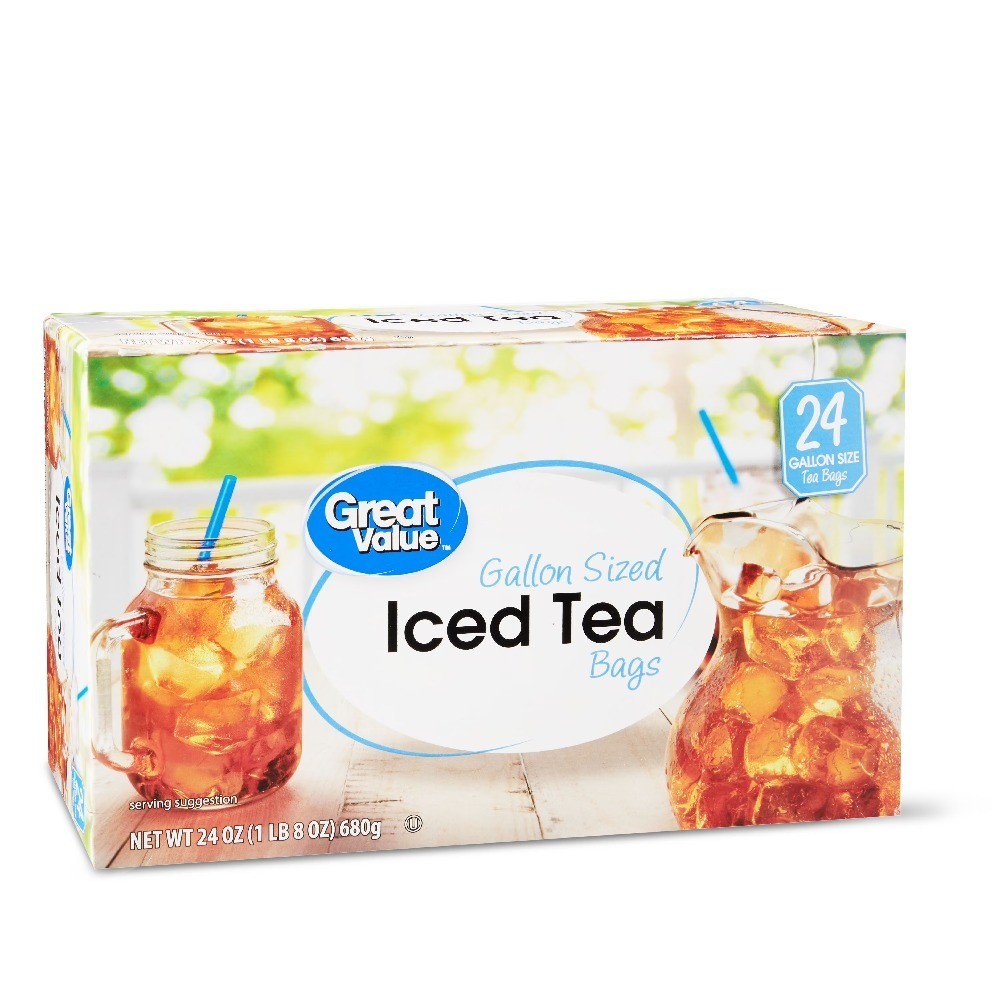 Gallon Size Iced Black Tea Bags Bulk 24 Count Bag Pack Family Brewing
